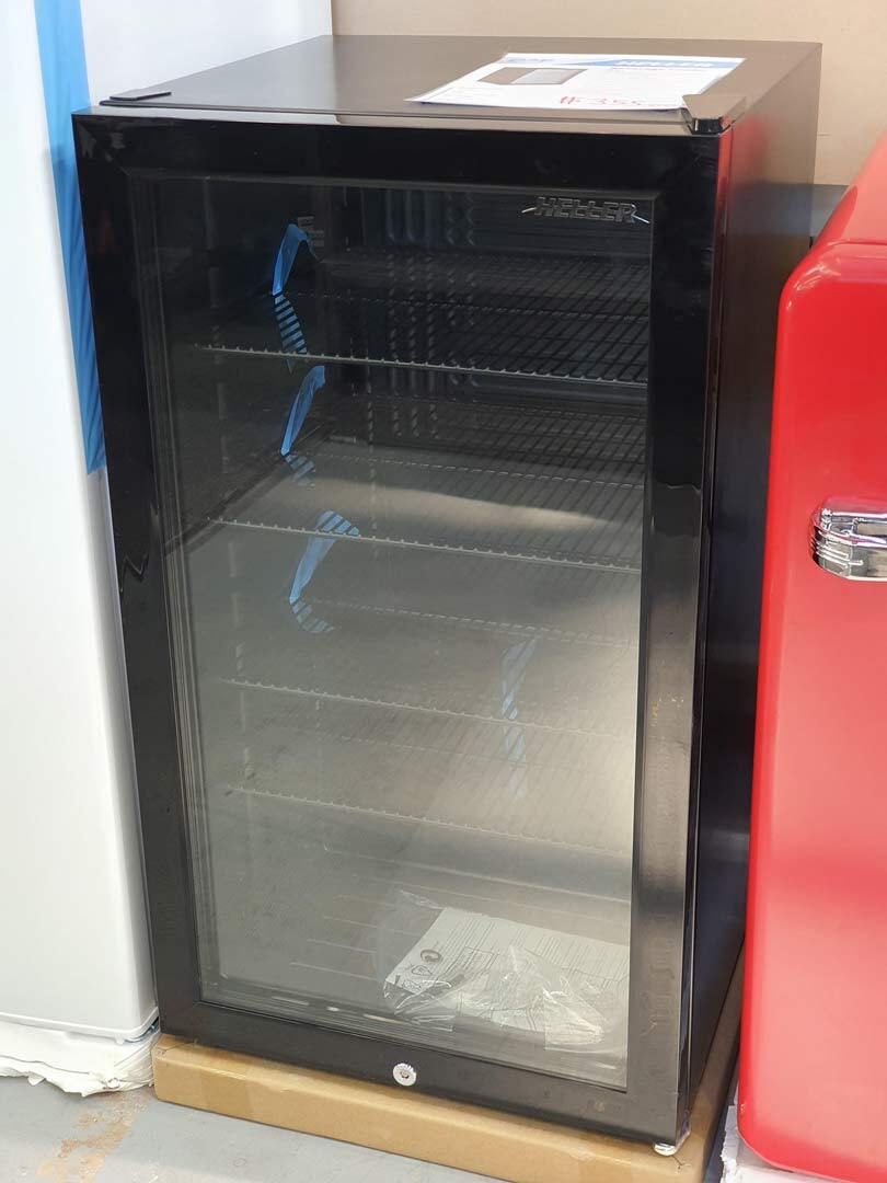 Heller 98L Black Beverage Cooler Refrigerator Cafe Wine Bar Fridge HBC98