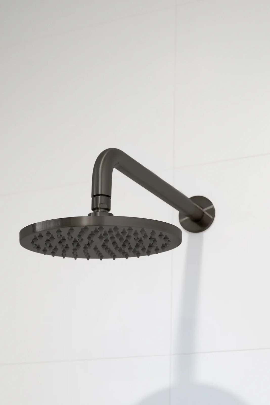Meir Round Curved 400mm Wall Shower Arm Shadow MA09-400-PVDGM