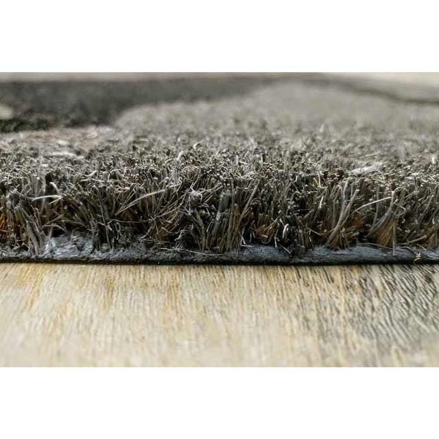 Coir Doormat Outdoor Mat 80cm x 50cm Front Door Mats Grey Hello