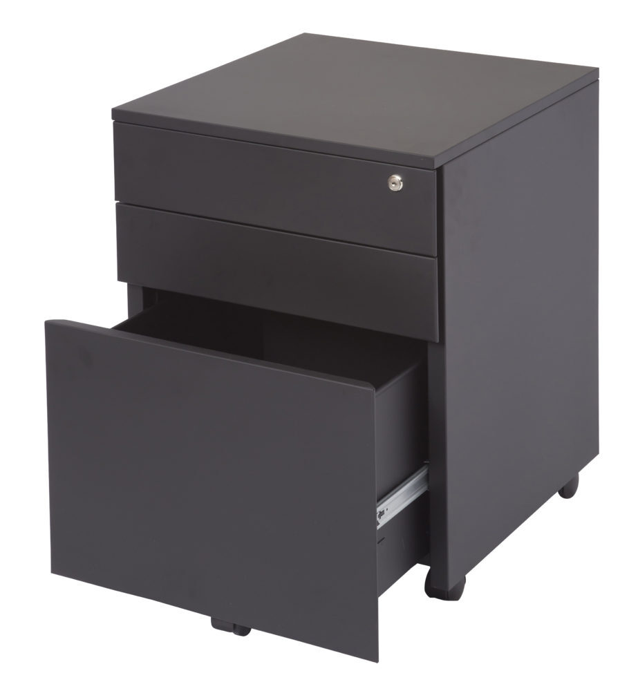 Rapidline Steel Mobile Pedestal Storage Shelf Lockable Lockable Under