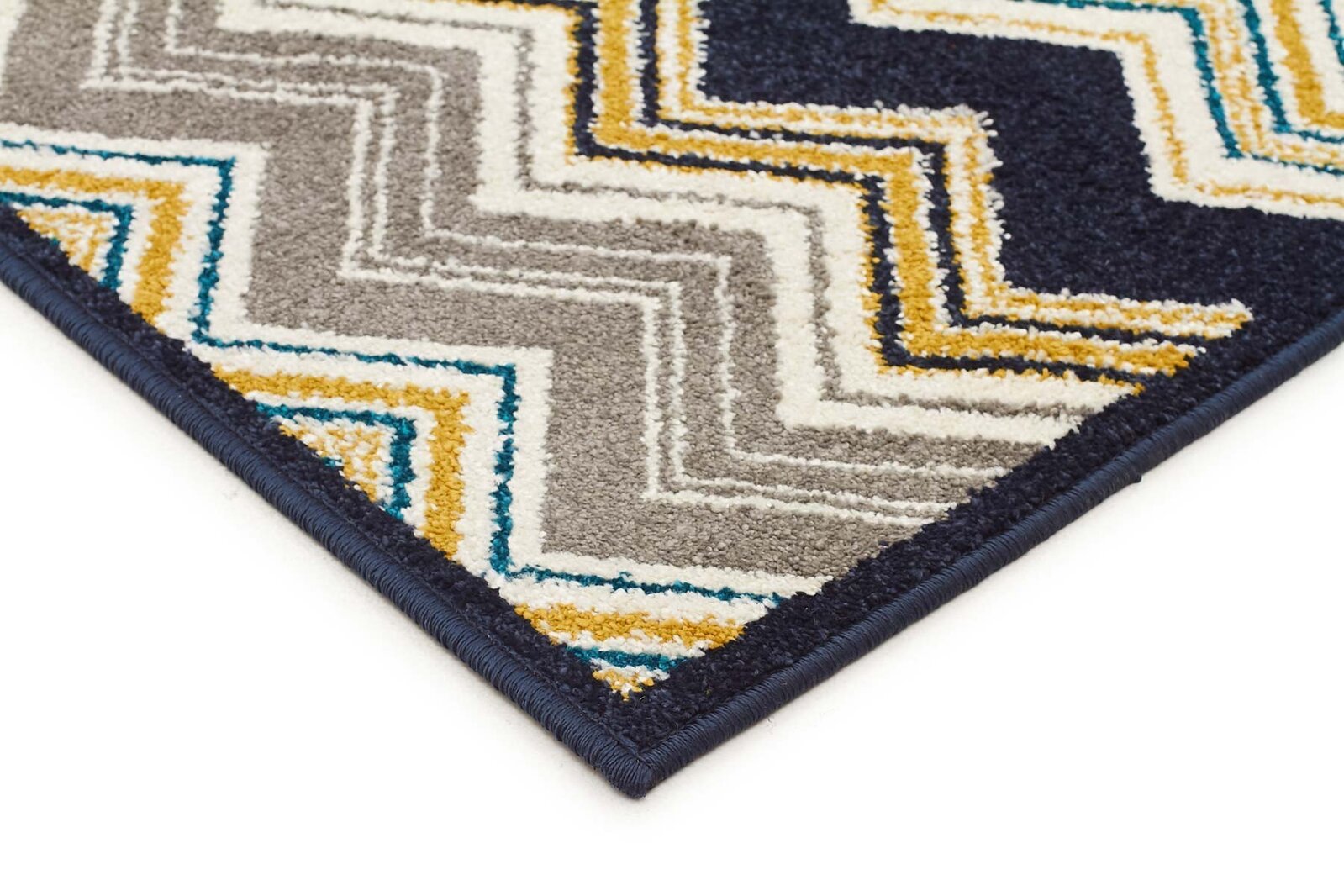 Rug Culture Indoor Outdoor Chevron Flooring Rugs Area Carpet Navy 230x160cm