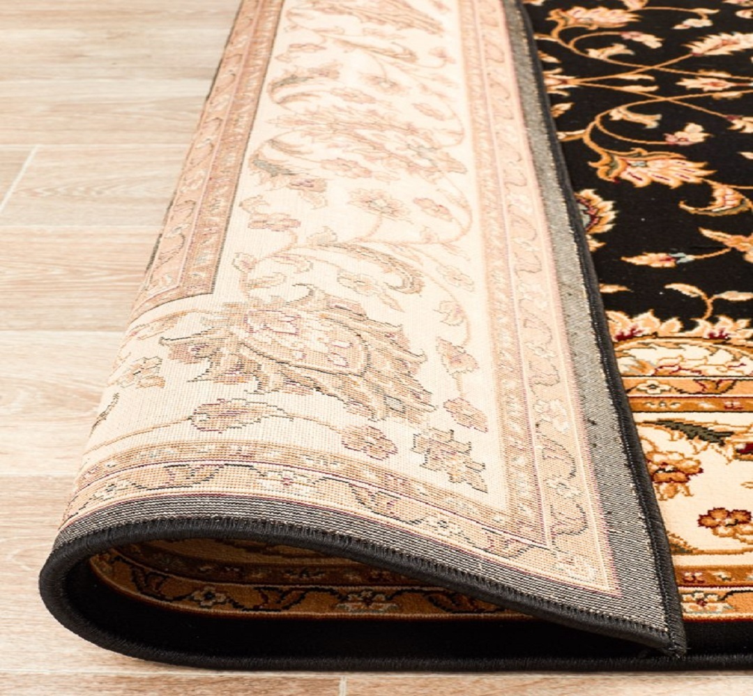 New Unitex Rugs TRADITIONAL Empire Yan Black Floor Rug 160 x 230cm Floral