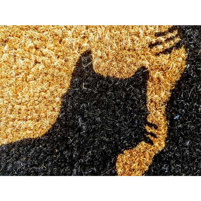 Front Doormat 45cm x 75cm Heavy Duty Coir Outdoor Door Mats 3 Cats