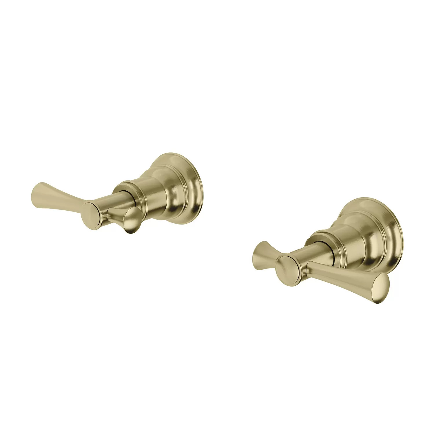 Phoenix Tapware Wall Top Assemblies 15mm Extended Spindles Cromford Brushed Gold 134-0670-12