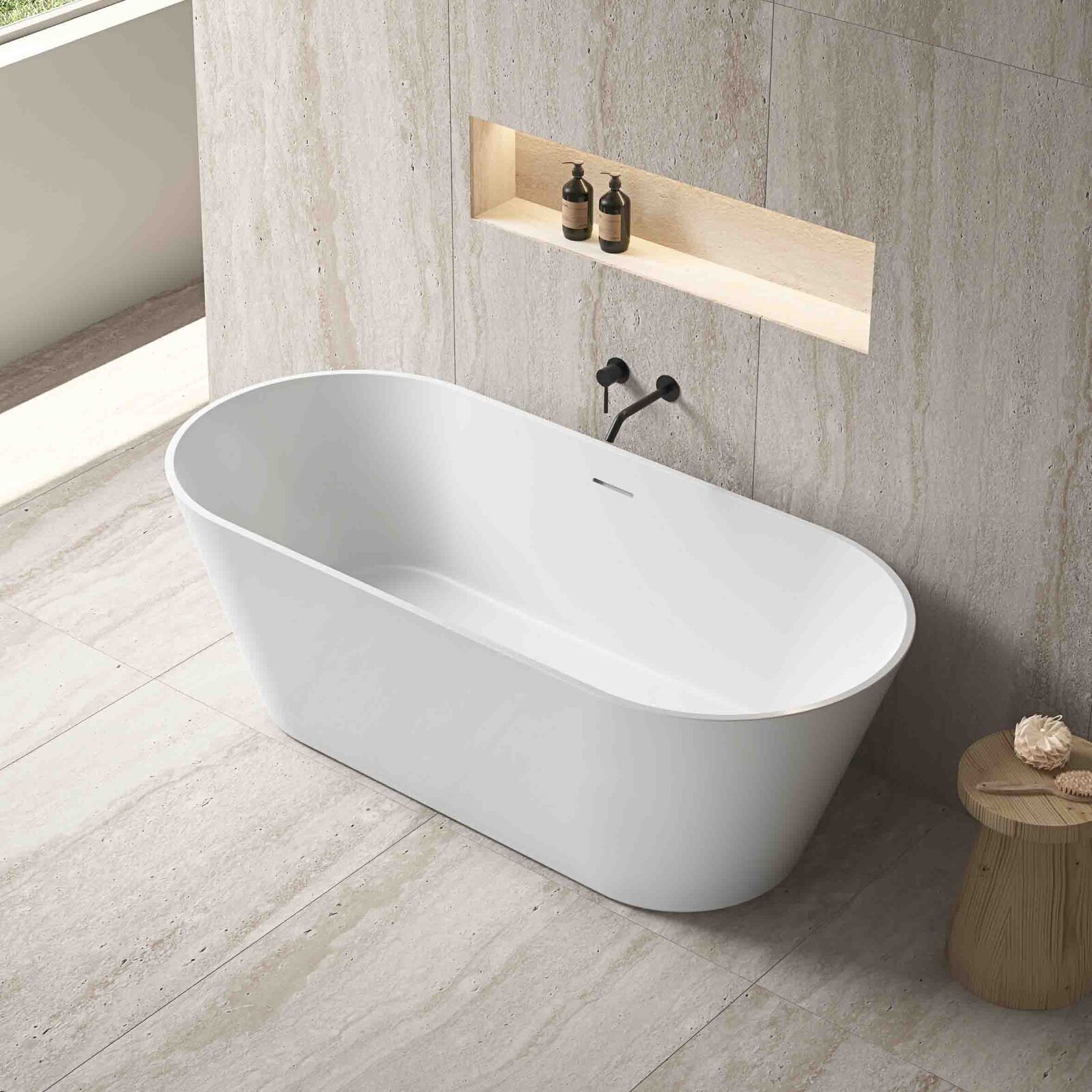 Freestanding Bath Tub 1500 x 730 Sanitary Grade Free Standing Bathtub Acrylic Oceano Nava NAV1573S