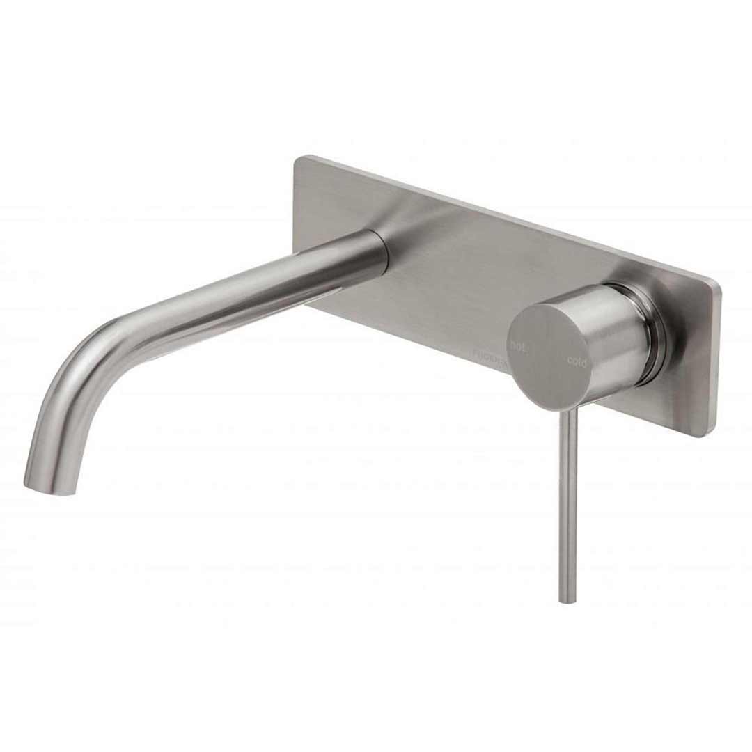 Phoenix Tapware Wall Basin Mixer Bathroom Tap Set Brushed Nickel Vivid Slim VS785BN