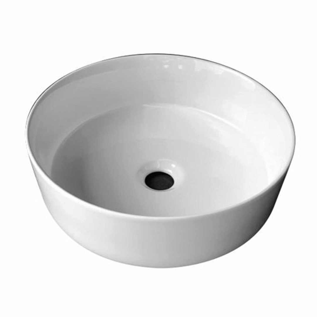 Castano Vessel Basin 360mm Above Counter Bathroom Round Sink Matt White