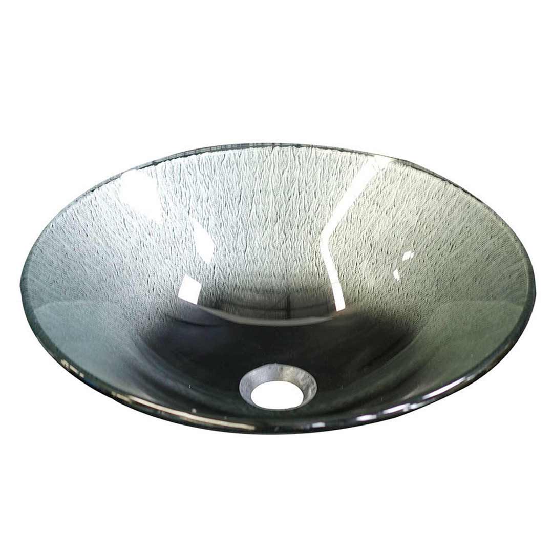 Castano Above Counter Basin Glass Round Silver Sunset SSRDGB