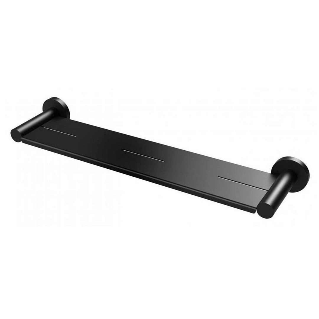 Phoenix Tapware Matte Black Metal Shower Shelf 425mm RADII RA886MB