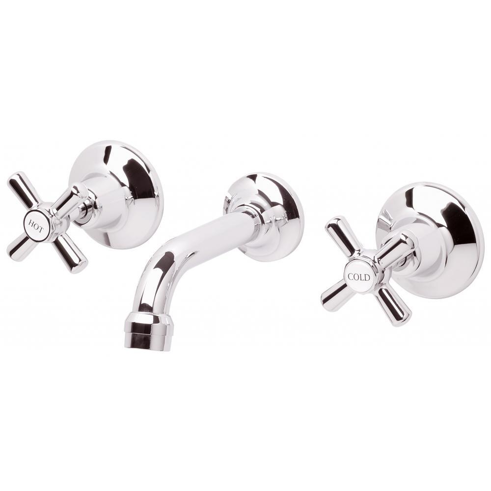 Phoenix Tapware Wall Bath Set Bathroom Tap Curved Festival 410 CHR