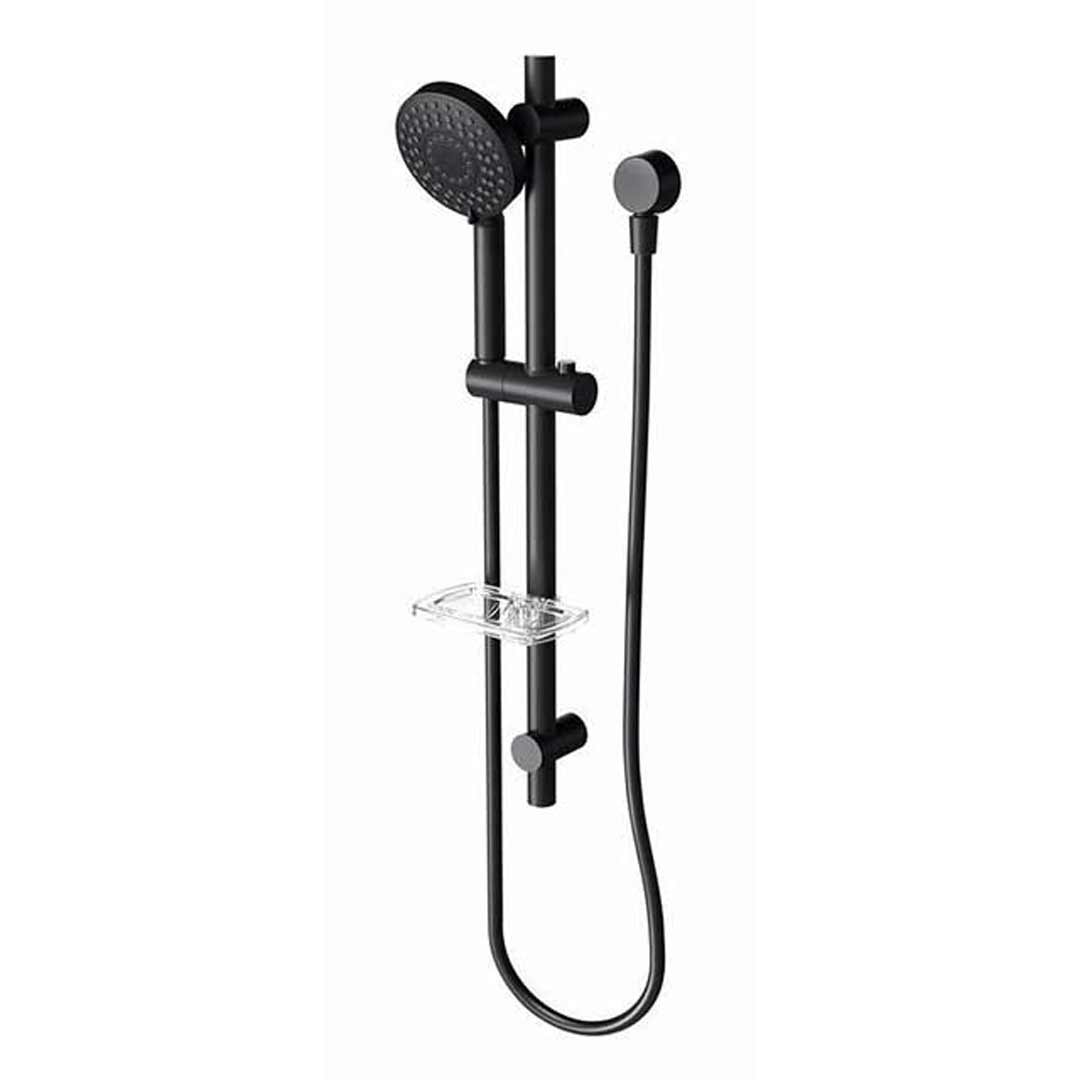 Phoenix Tapware Hand Shower on Sliding Rail Bathroom Matt Black Vivid