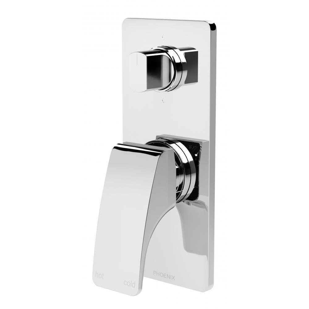 Phoenix Tapware Diverter Mixer Tap Chorme Wall Shower Bath Rush RU791 CHR