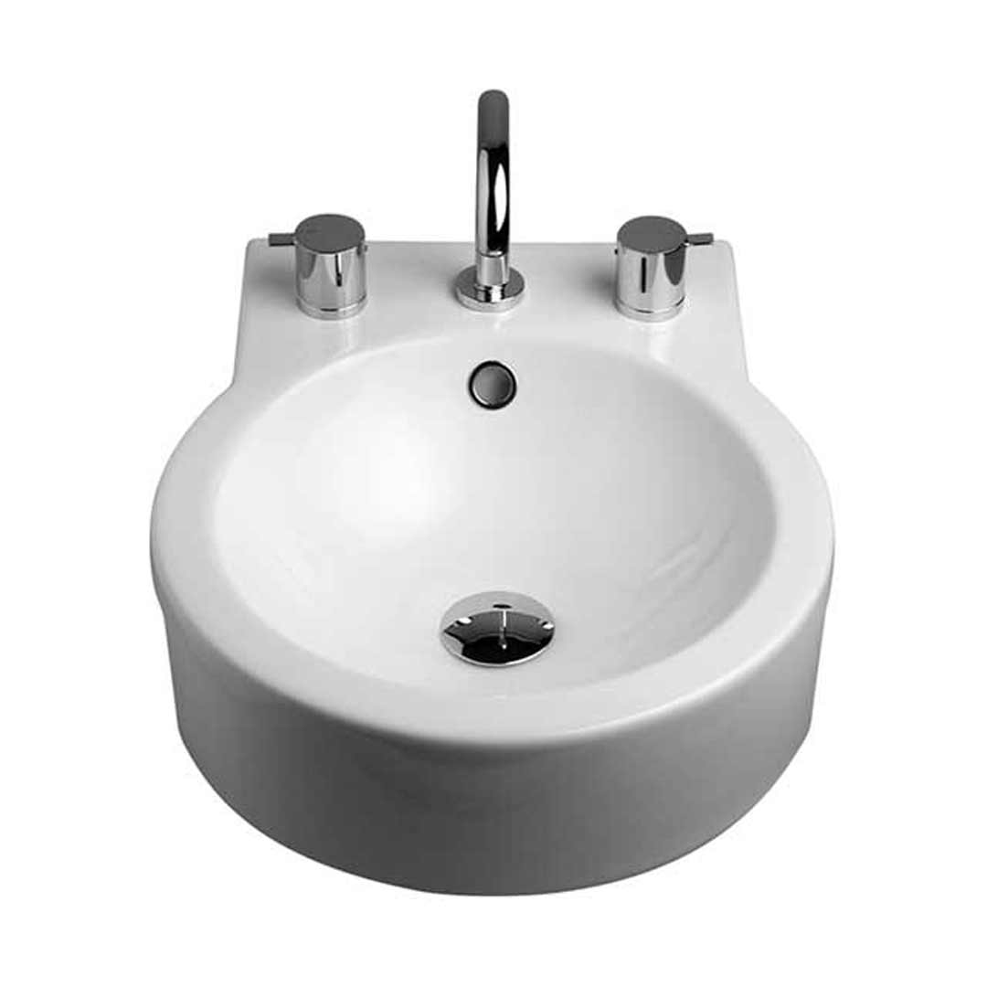 Caroma Wall Basin Bathroom Vanity 3 Tap Hole GEO 400