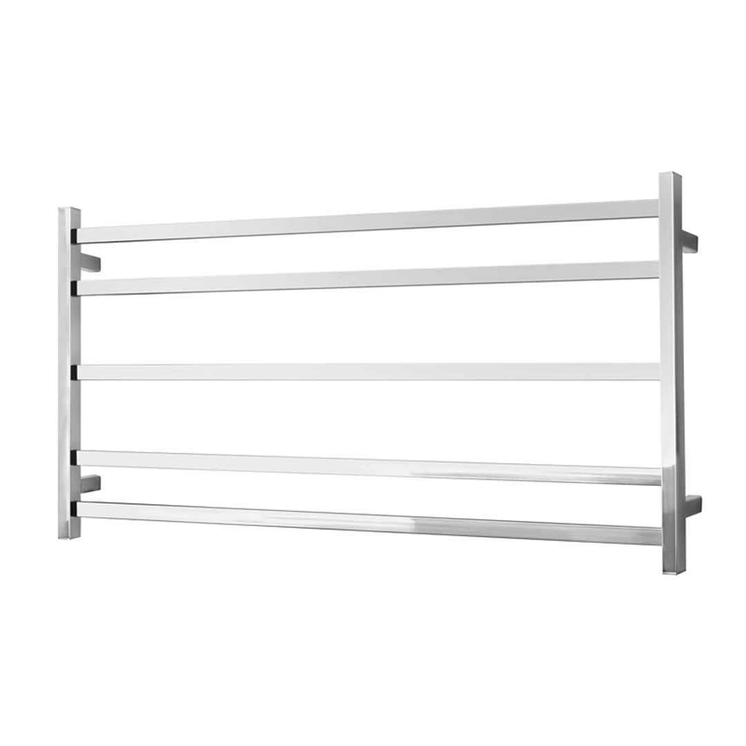Alexander Heated Towel Rail Rack Square 5 BAR Bathroom Clothes Ladder Warmer Rails Elan 100S ELA-8A09