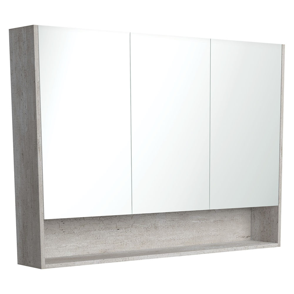 Fienza Industrial 1200 Mirror Cabinet with Display Shelf PSC1200SX