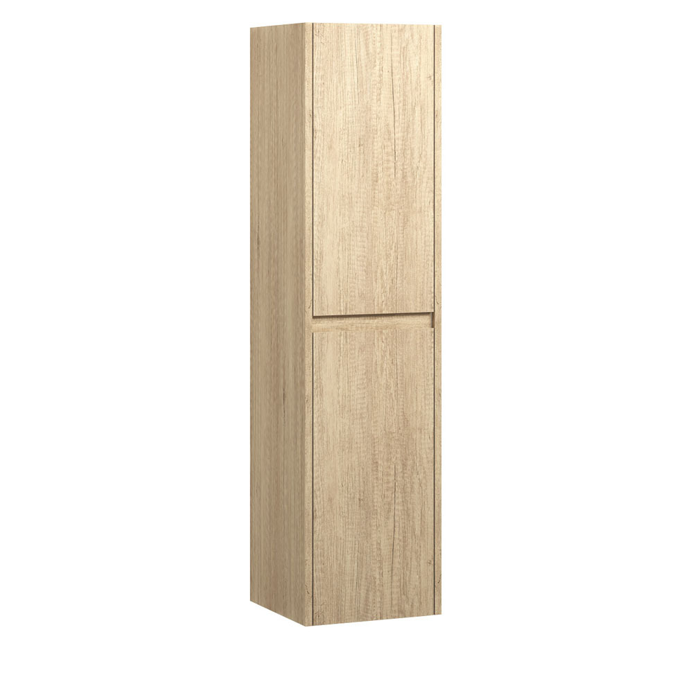 Fienza Edge Scandi Oak Wall Hung Bathroom Tallboy Cabinet 1400mm TB14S