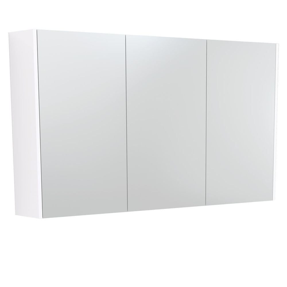 Fienza 1200 Mirror Cabinet with Gloss White Side Panels PSC1200W