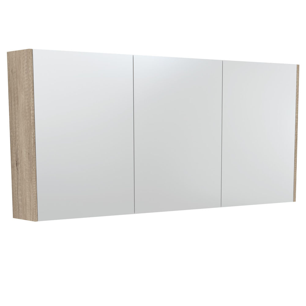 Fienza 1500 Mirror Cabinet with Scandi Oak Side Panels PSC1500S