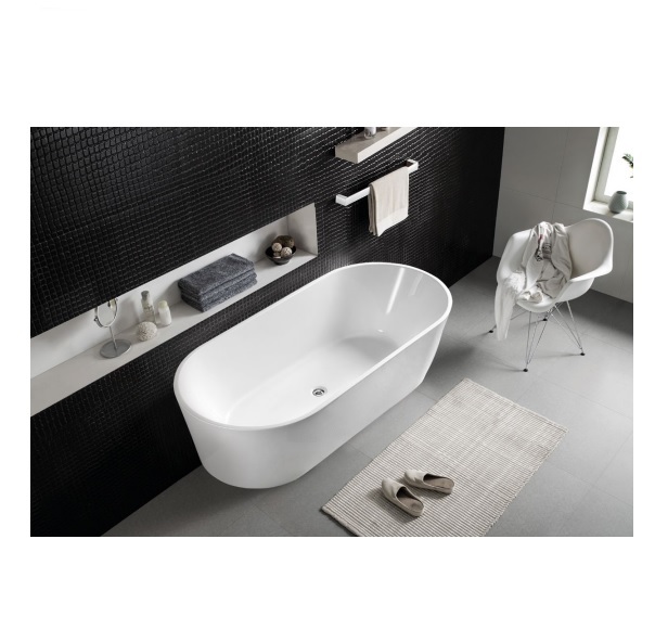 NAGA 1700 Freestanding Acrylic Bath Tub Bathroom Bathtub Prato White BTA-1700