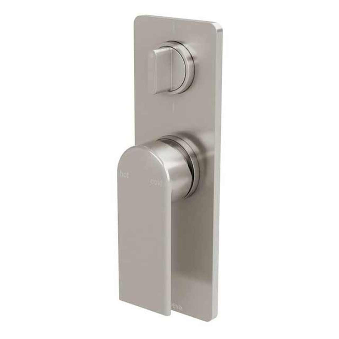 Phoenix Tapware Shower / Bath Mixer with Diverter Brushed Nickel Teel