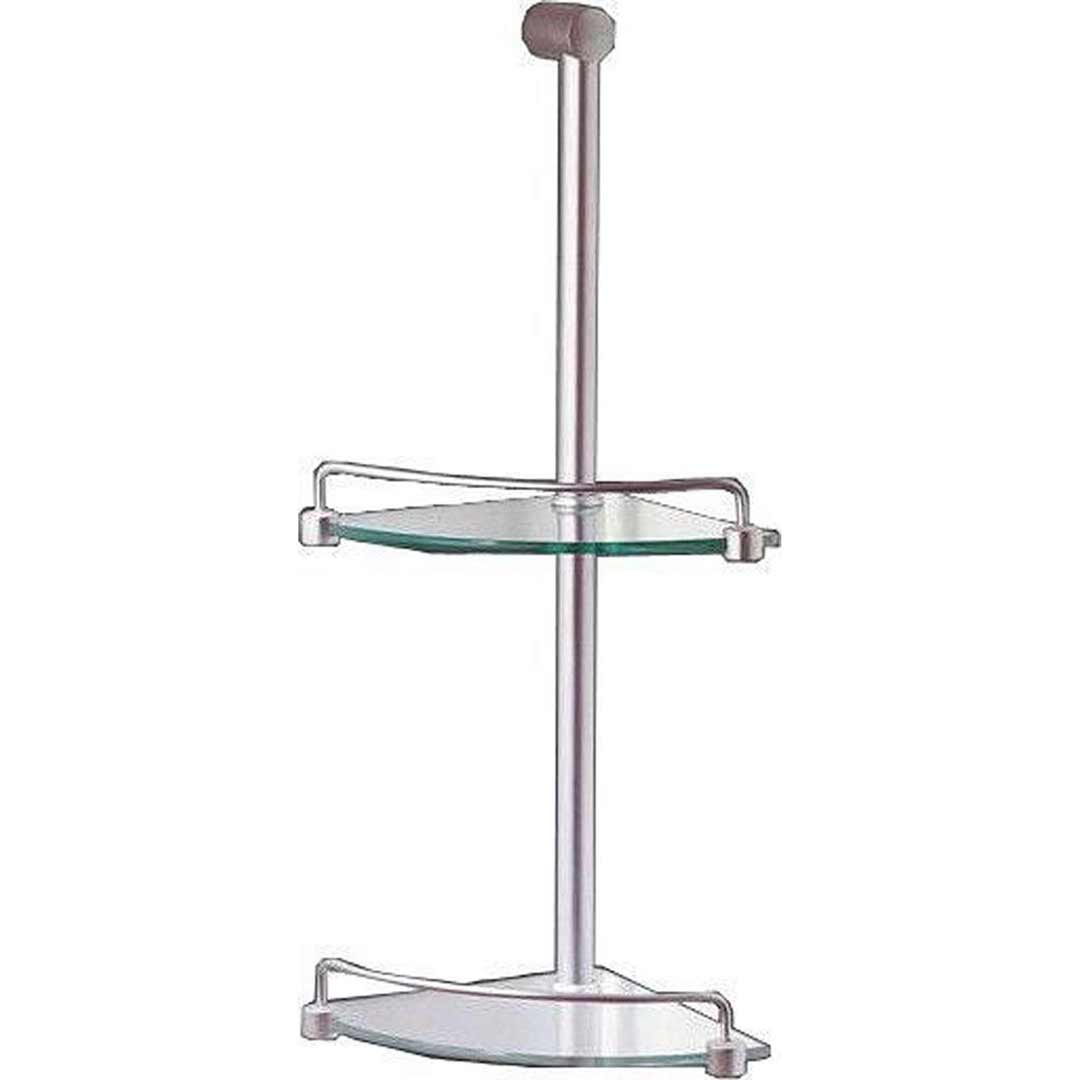 Marbletrend Shower Shelf 2 Tier Metal Corner Glass Flinders Tidy TIMEDEAC