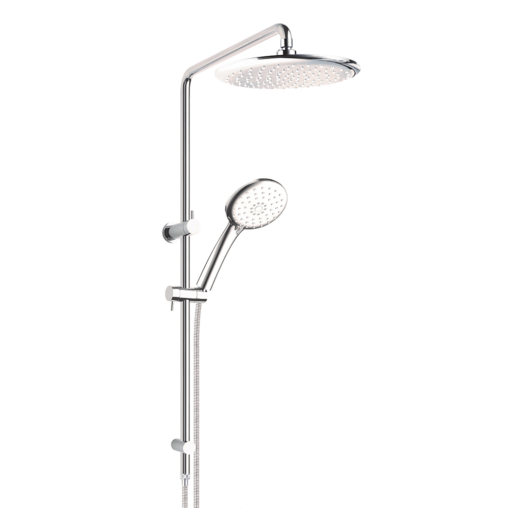 Collis Real Showers Willow Bathroom Rail Shower Combo Round Chrome D12011-H20013 