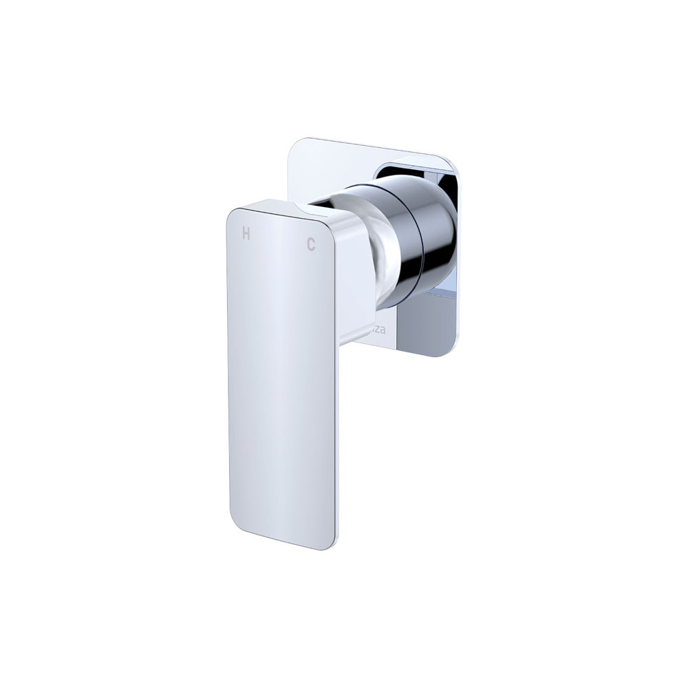 Fienza Tono Wall Mixer Bathroom Shower Tap Square Plate Chrome 233101-4