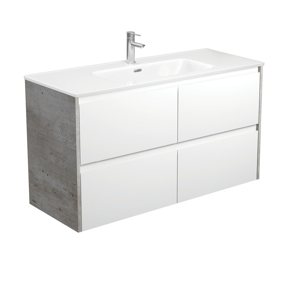 Fienza Jolie Amato 1200 Bathroom Wall Hung Vanity Industrial Grey Panels JOL120BWX