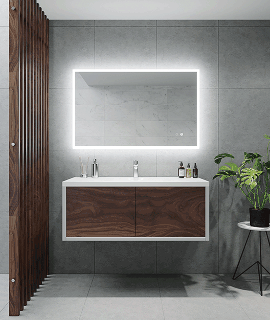 Remer Kara D LED Bathroom Mirror with Demister 900mm x 600mm K9060D