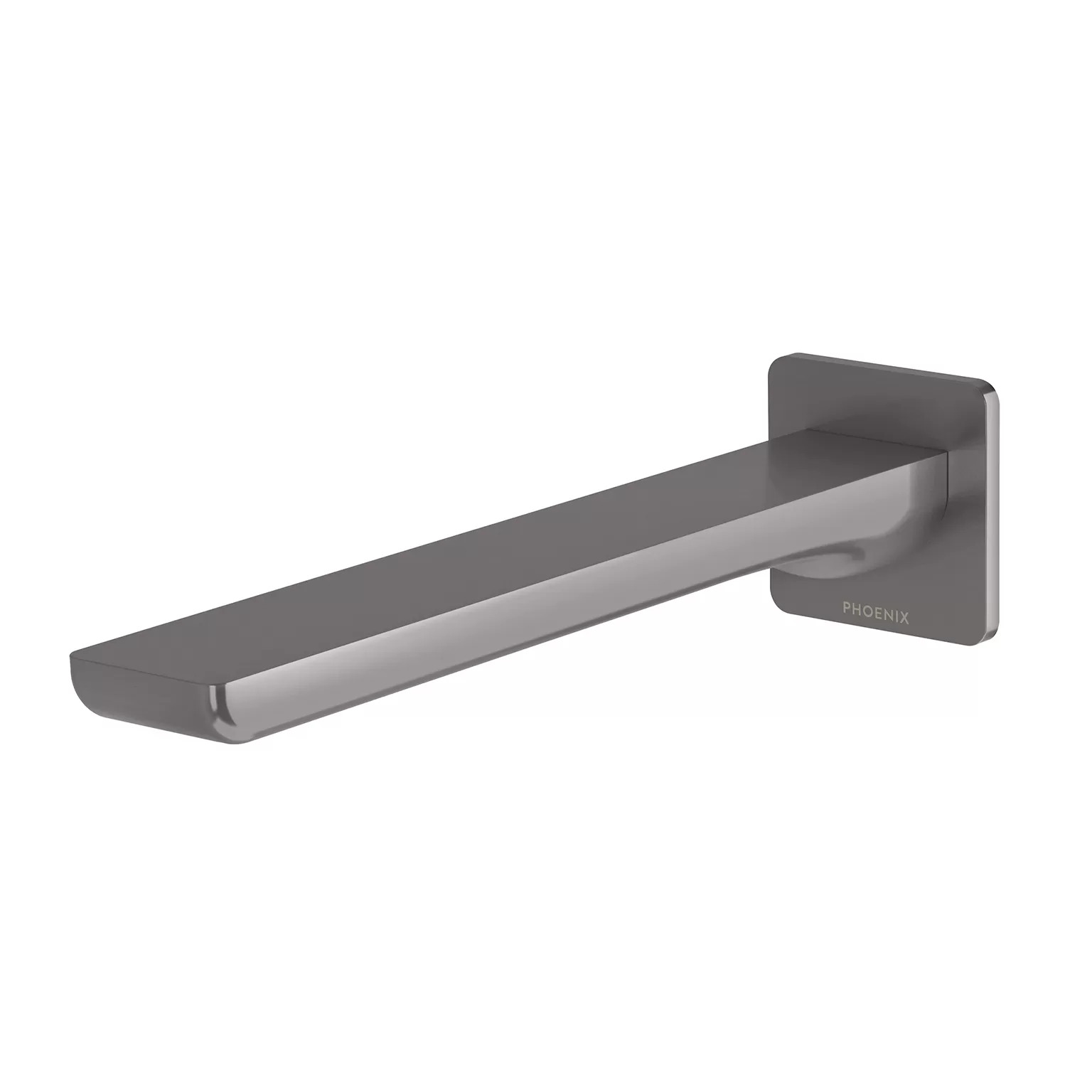 Phoenix Tapware Bathroom Wall Basin / Bath Outlet Spout Gloss MKII Brushed Carbon 135-7610-31