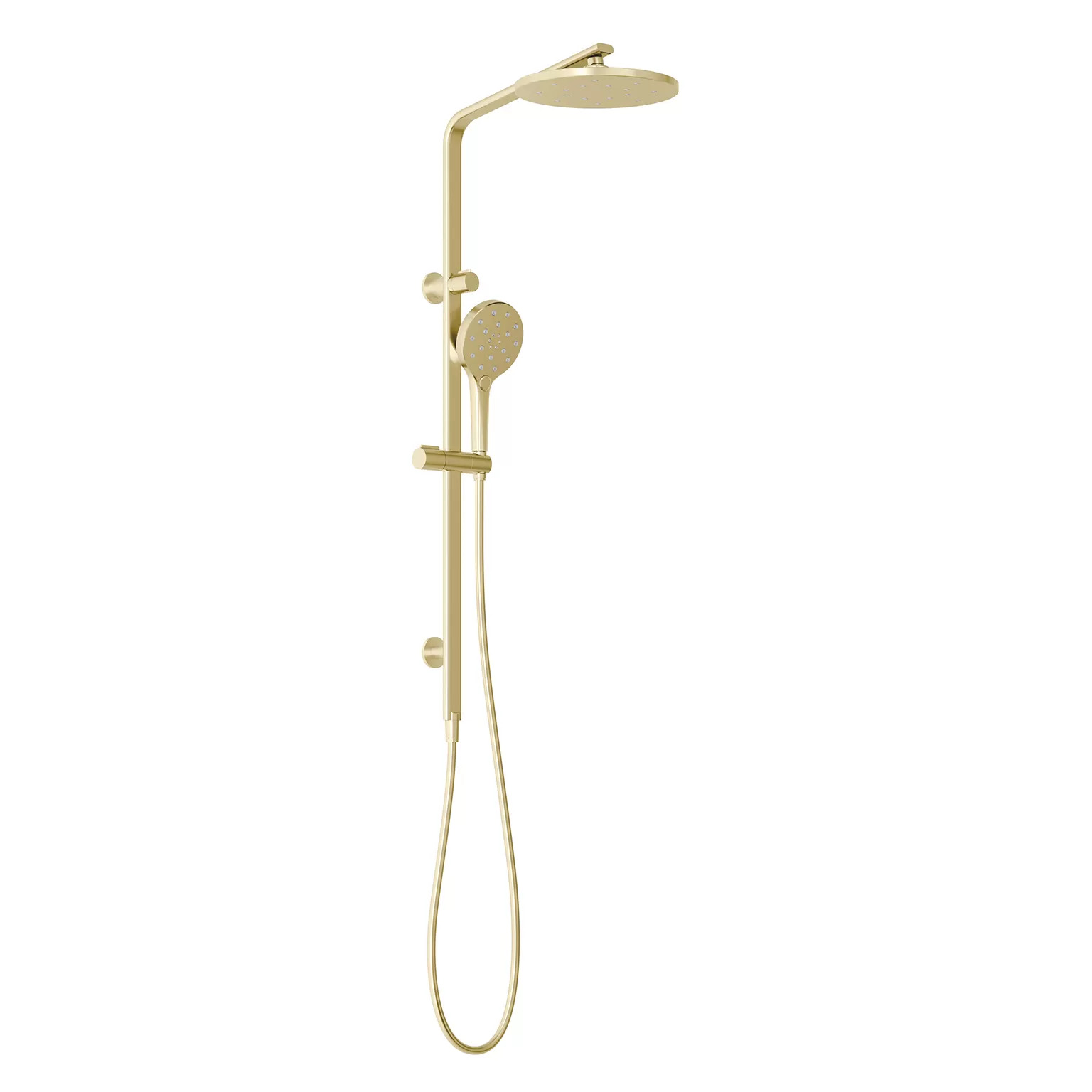 Phoenix Tapware Oxley Twin Shower on Rail Brushed Gold 610-6530-12