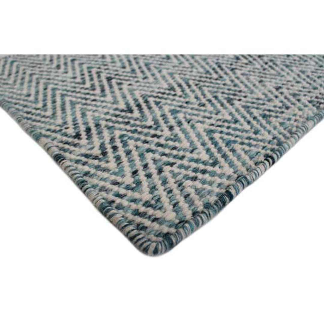Bayliss Rugs Brazil Alantic Blue Hand Woven Wool Floor Area Rug 200cm x 300cm