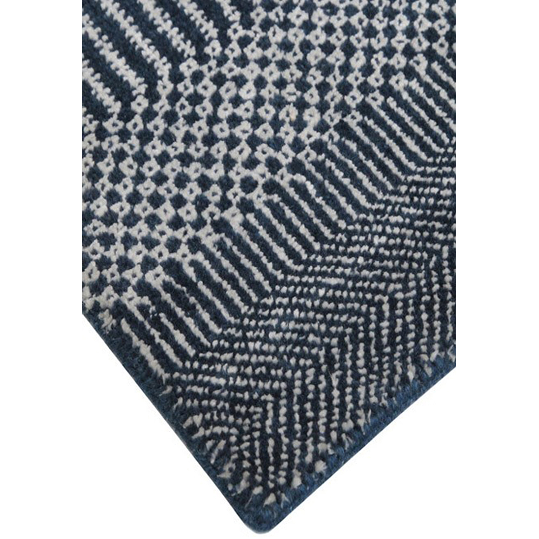 Bayliss Rugs Hamilton Deep Blue Wool & Viscose Floor Area Rug 250cm x 350cm