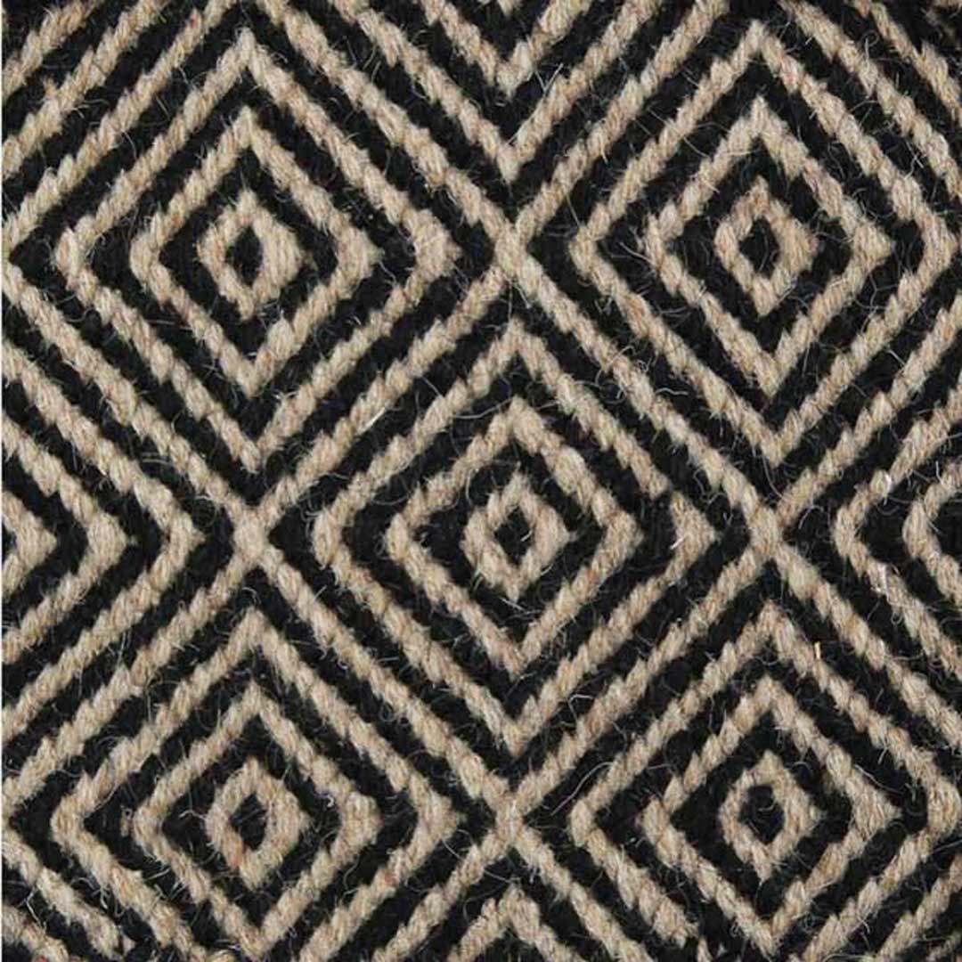 Bayliss Rugs Herman Diamond Taupe Black Hand Woven Wool Floor Area Rug 160cm x 230cm