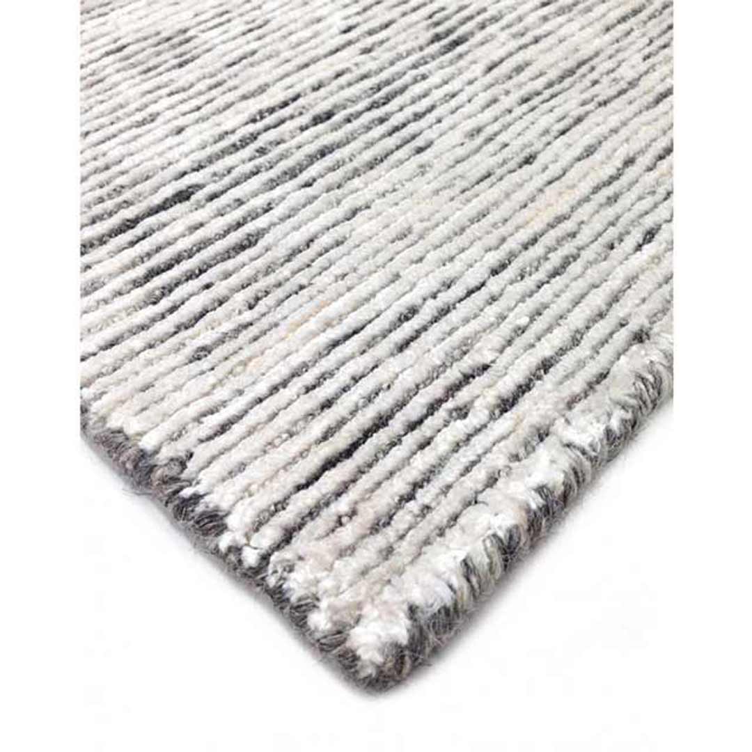 Bayliss Rugs Pandora Natural Grey Wool Art Silk Floor Area Rug 160cm x