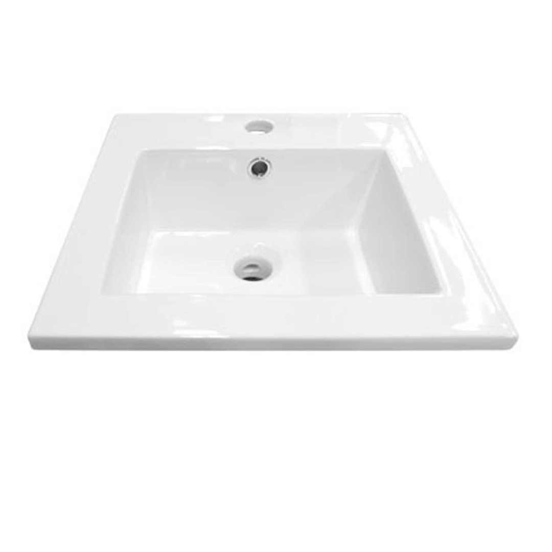 New Square Drop In Basin Bathroom Vanity Sink Castano Bianca Bisqvb 9350761002500 Ebay