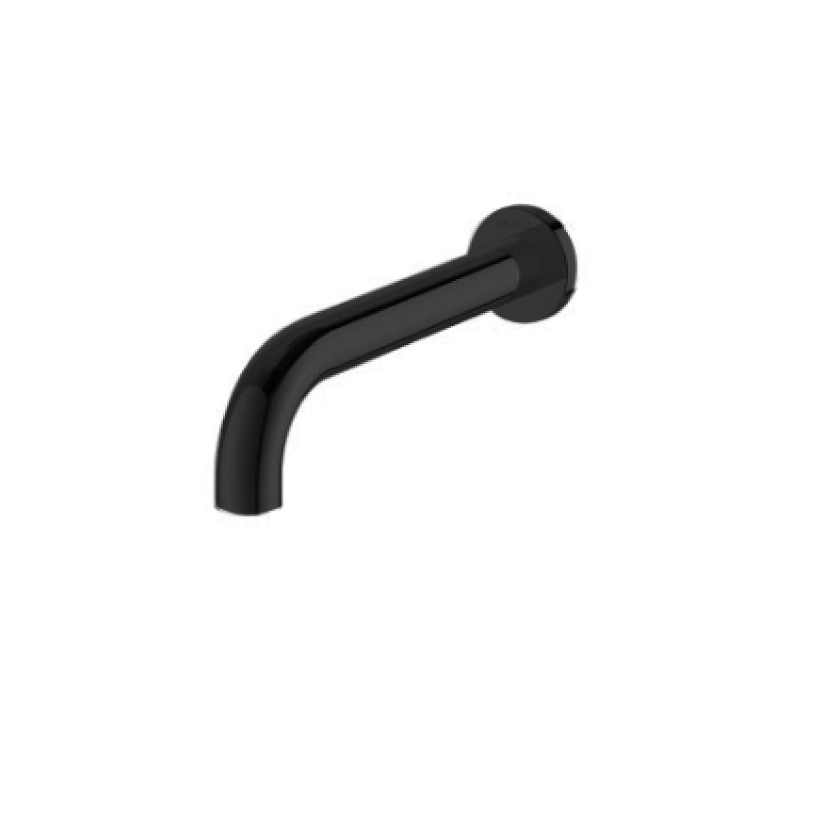 Castano Bath Spout Curved 230mm 6 Star Rated 90 Bend Bathroom Milan Black Castano Bath Spout Curved