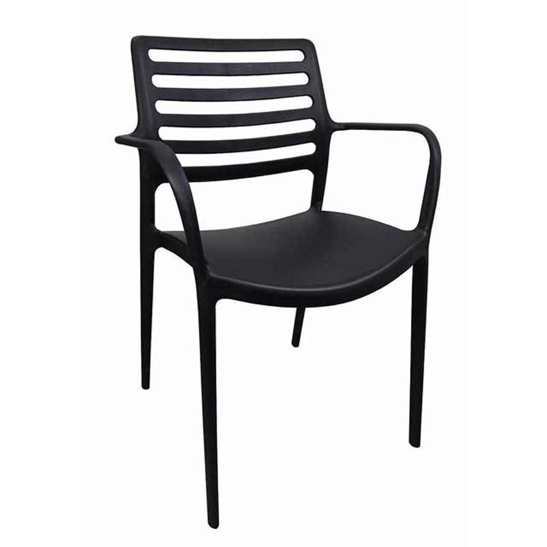 Outdoor Plastic Stackable Armchair Dining Furniture Chair
