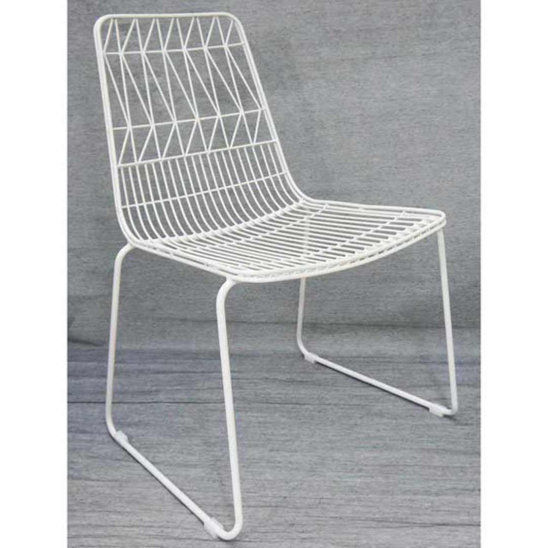 New Outdoor Wire Bend Chair Stackable Cafe Seat Dining Replica Lucy Matte White 9352771000477 eBay