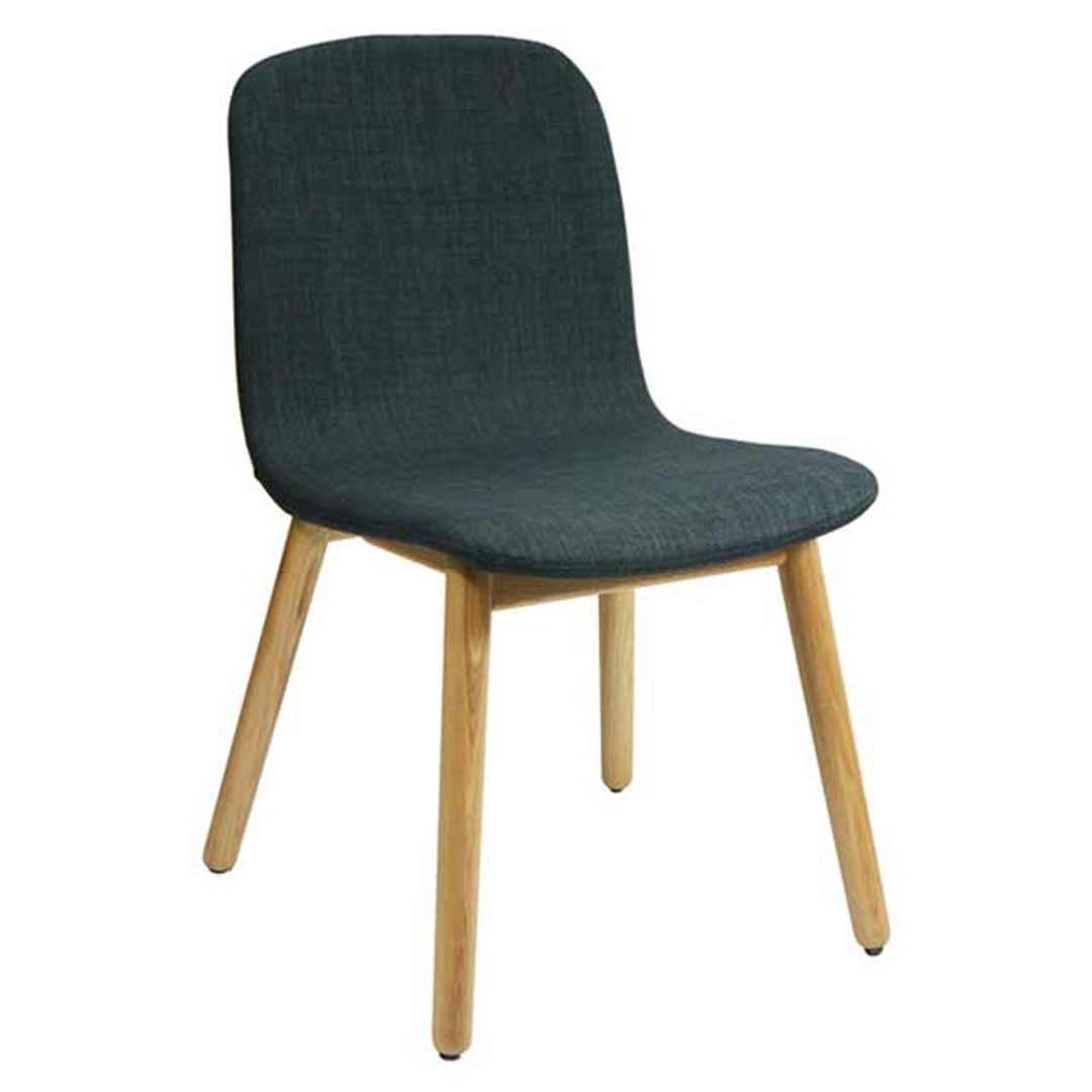 Contour Dining Chair Fabric Padded Seat Visitors Chairs Grey
