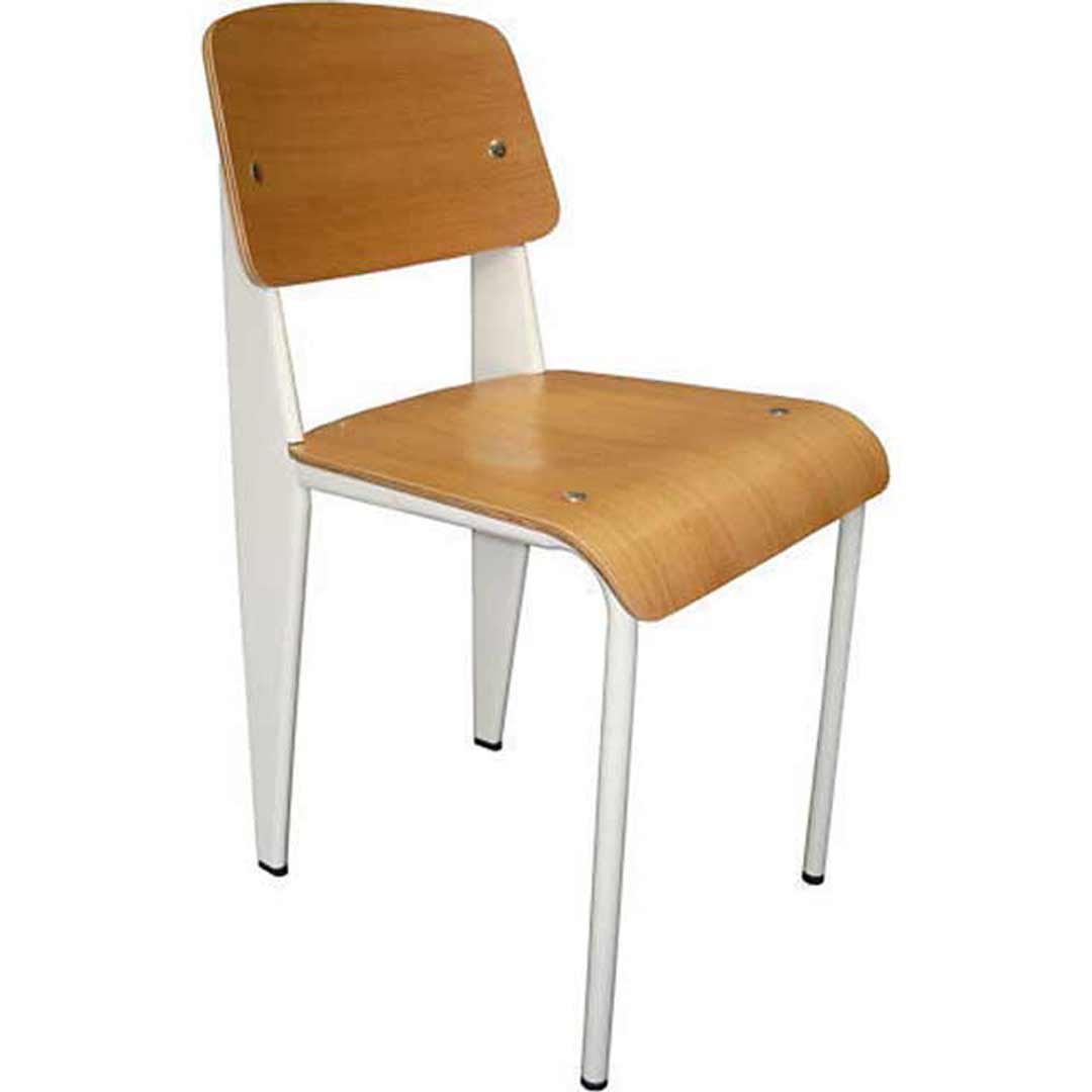 Prouve Jean Replica Standard Dining Chair Commercial Restaurant White Oak