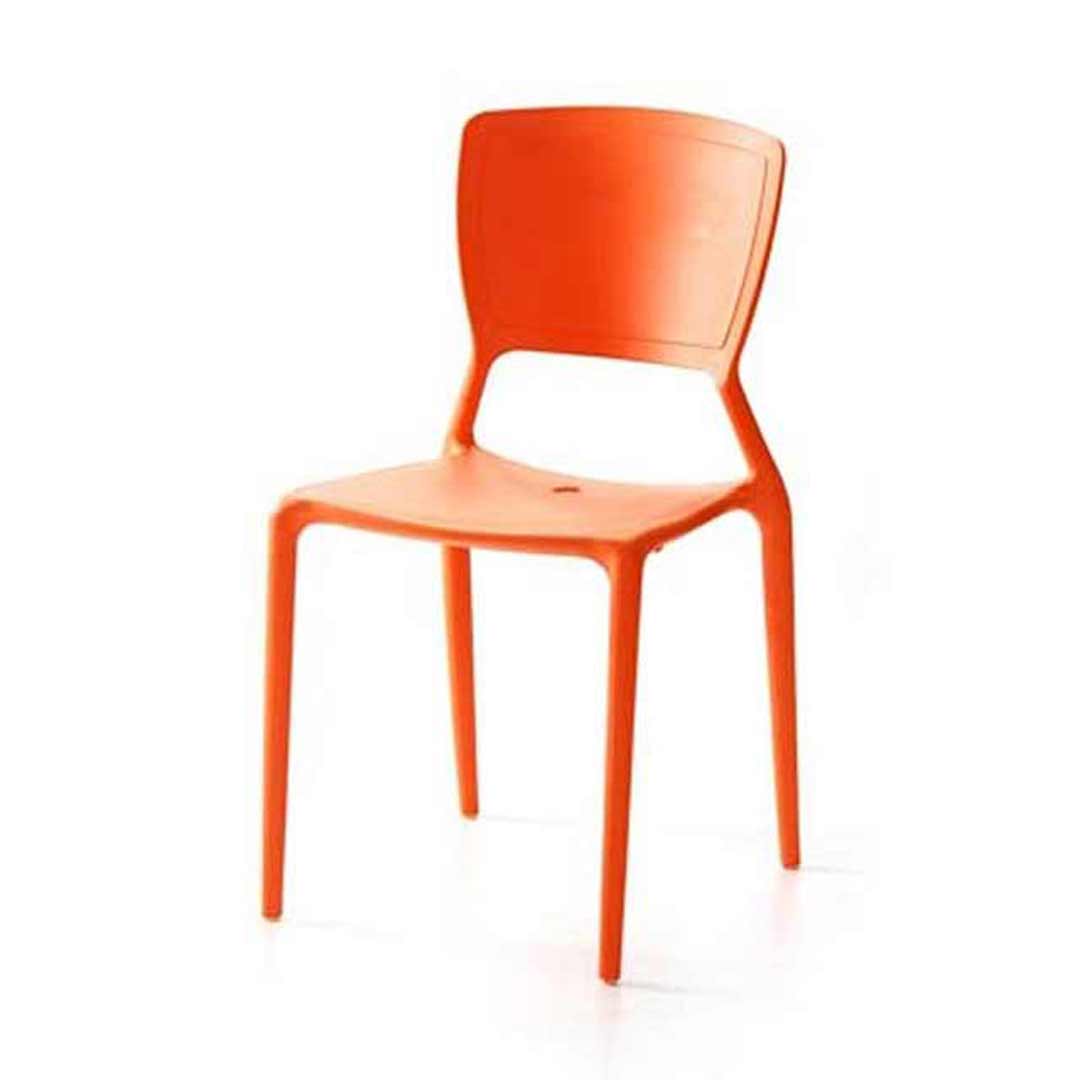 Cafe Chair Outdoor Plastic Stackable Restaurant Dining Chairs Replica Dondoli and Pocci Viento Mandarin