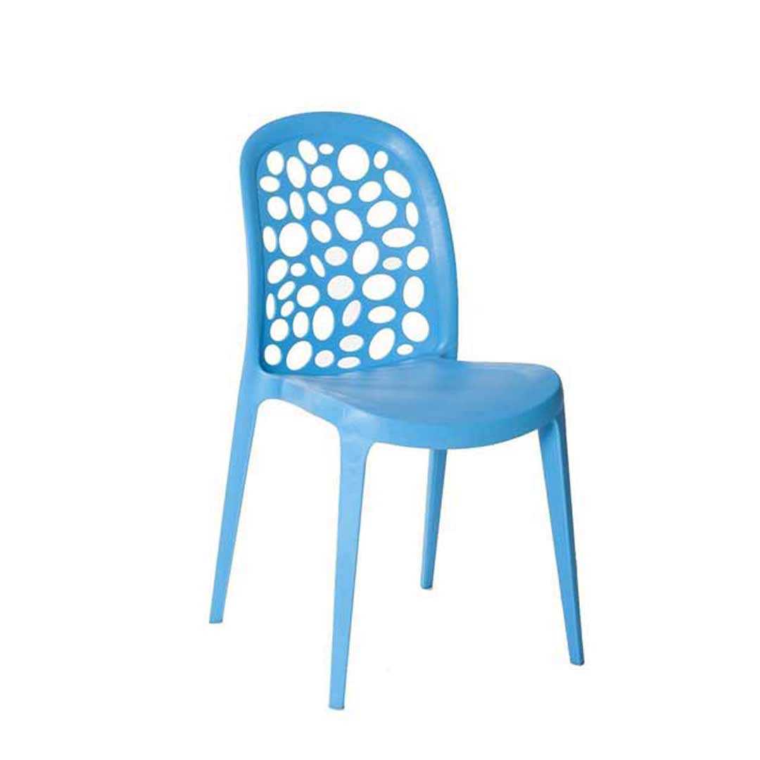 Grace Cafe Chair Outdoor Stackable Dining Blue