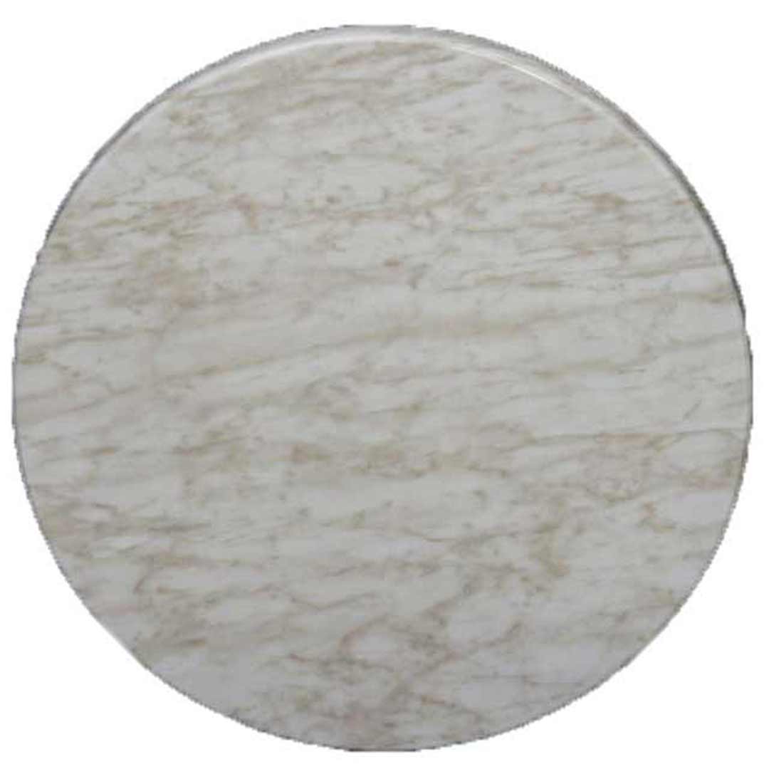 Round Table Top Outdoor Café Restaurants Marble Look Anti Scratch UV 700mm MarbleLight