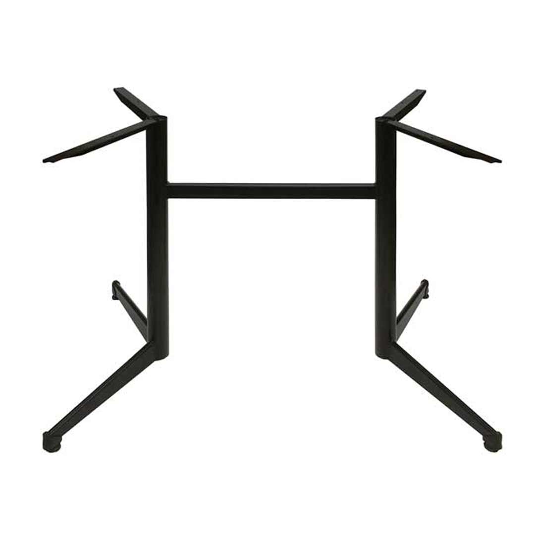 Black Pedestal Powder Coated Table Base Double Table 70cm High