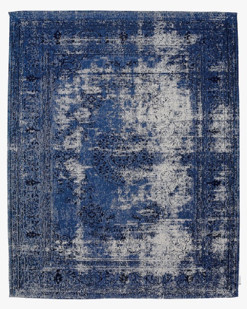 Cape 550 Modern Transitional Polyester Chenille Rug 155 x 225cm Blue 