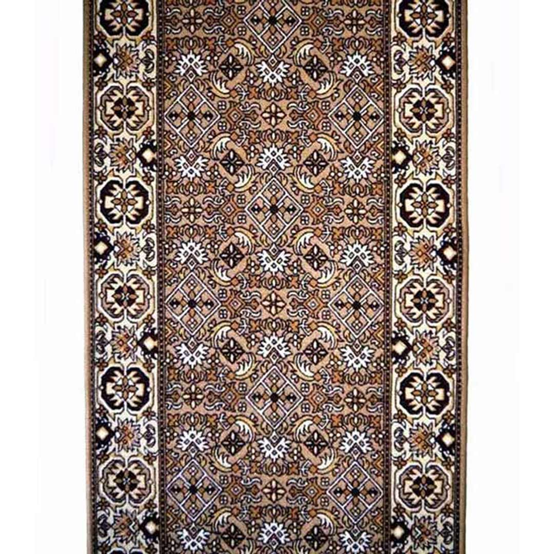 Bidjar HALL RUNNER 67cm wide Rubber Backed Hallway Carpet Brown