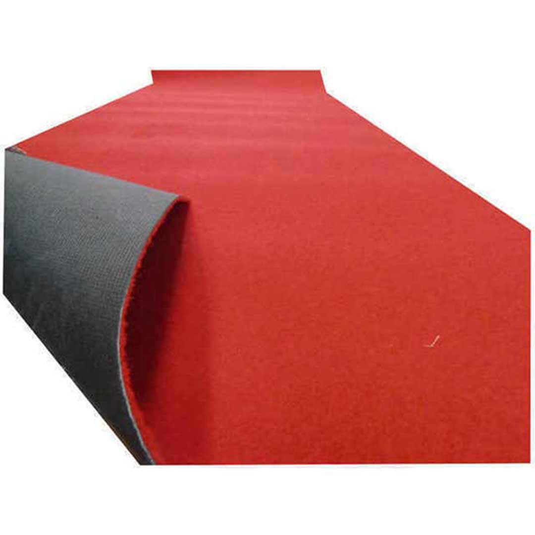 Party Red Floor Entrance Carpet Wedding Runner Rubber Backed 135cm Wide