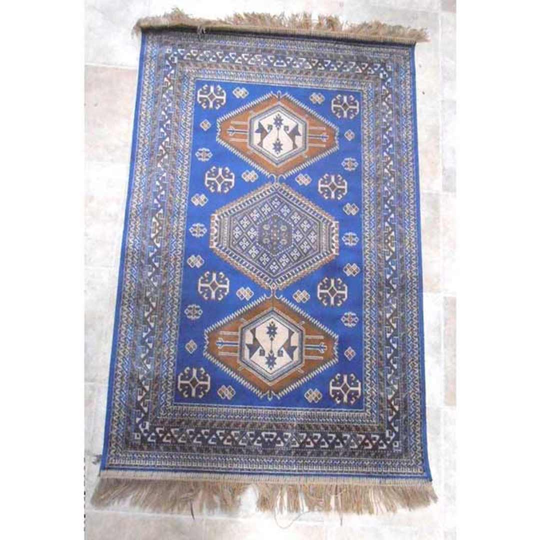 Italtex Rugs Chiraz Art Silk Floor Rug Persian Look Mats 100cmx137cm Blue 9379-9