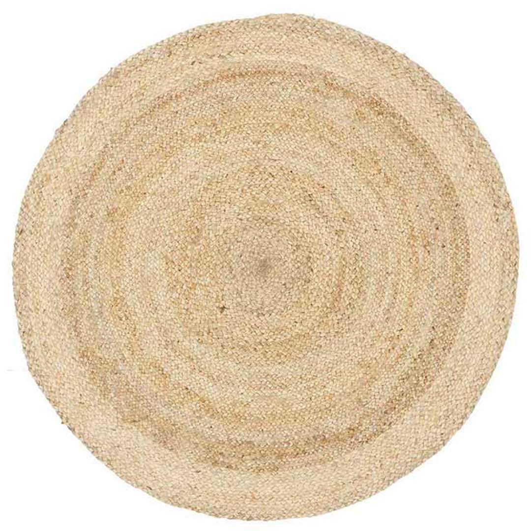Jute Fibre Round Floor Rug 150cm Diameter Atrium Natural